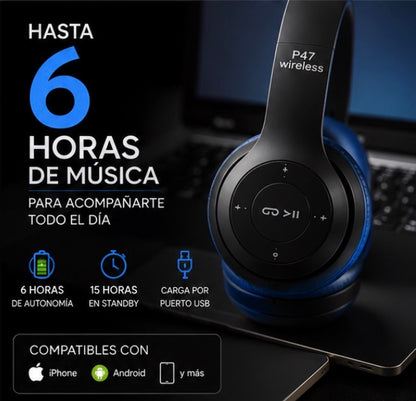 🎧 AUDÍFONOS BLUETOOTH P47