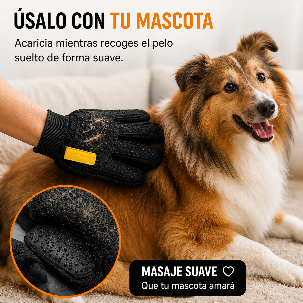 Guante Quitapelos para Mascotas 🐶🐱